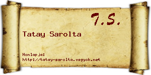 Tatay Sarolta névjegykártya