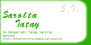 sarolta tatay business card